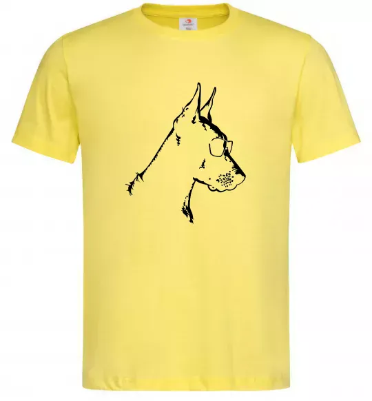 Мужская футболка Доберман в окулярах Лимонный фото