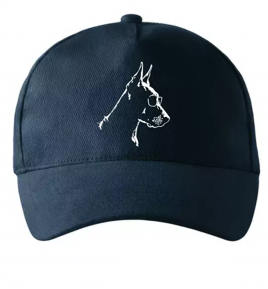 Кепка Доберман в окулярах Темно-синій фото