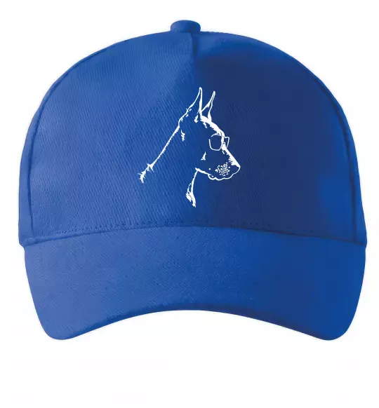 Кепка Доберман в окулярах Яскраво-синій фото