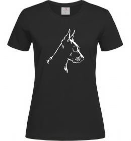 Женская футболка Доберман в окулярах