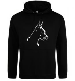 Чоловіча толстовка (худі) Доберман в окулярах