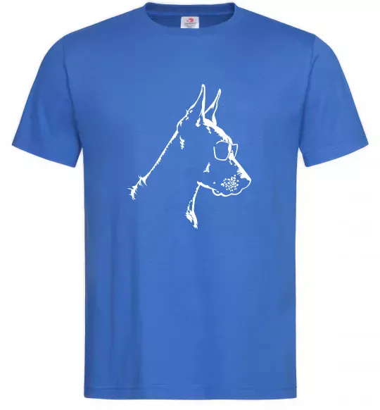 Мужская футболка Доберман в окулярах Ярко-синий фото