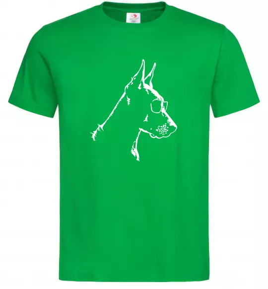 Мужская футболка Доберман в окулярах Зеленый фото