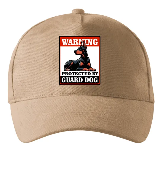 Кепка Warning Doberman Песочный фото