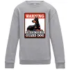 Детский Свитшот Warning Doberman Серый меланж фото