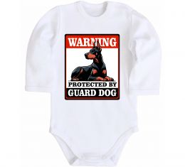 Дитячий бодік Warning Doberman