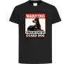 Детская футболка Warning Doberman Черный Детская футболка Warning Doberman Черный фото