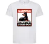 Детская футболка Warning Doberman Белый Детская футболка Warning Doberman Белый фото