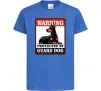 Детская футболка Warning Doberman Ярко-синий Детская футболка Warning Doberman Ярко-синий фото