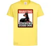 Детская футболка Warning Doberman Лимонный Детская футболка Warning Doberman Лимонный фото