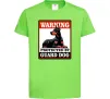 Детская футболка Warning Doberman Лаймовый Детская футболка Warning Doberman Лаймовый фото