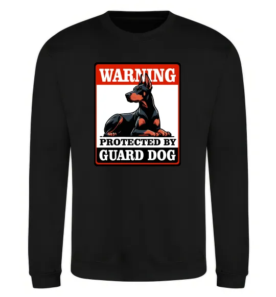 Свитшот Warning Doberman Черный фото
