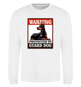 Свитшот Warning Doberman Белый фото