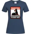 Жіноча футболка Warning Doberman Темно-синій фото