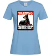 Жіноча футболка Warning Doberman Блакитний фото