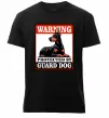 Чоловіча преміум футболка Warning Doberman Чорний Чоловіча преміум футболка Warning Doberman Чорний фото