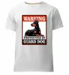 Чоловіча преміум футболка Warning Doberman Білий Чоловіча преміум футболка Warning Doberman Білий фото