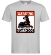 Чоловіча футболка Warning Doberman Сірий фото