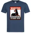 Чоловіча футболка Warning Doberman Темно-синій фото