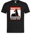 Чоловіча футболка Warning Doberman Чорний фото
