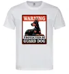 Чоловіча футболка Warning Doberman Білий фото