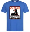 Чоловіча футболка Warning Doberman Яскраво-синій фото