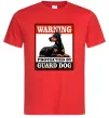 Чоловіча футболка Warning Doberman Червоний фото