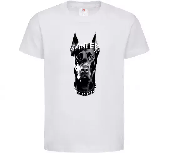 Детская футболка Wanted Доберман Белый фото