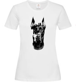 Женская футболка Wanted Доберман
