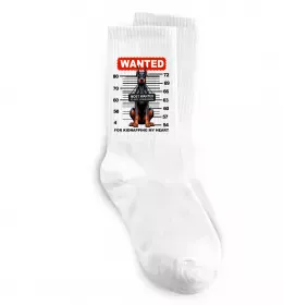 Носки Доберман показує язик Белый фото