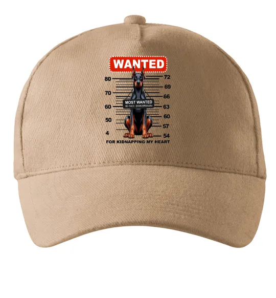 Кепка Doberman wanted Песочный фото