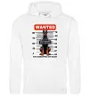 Чоловіча толстовка (худі) Doberman wanted Білий фото