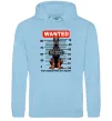 Мужская толстовка (худи) Doberman wanted Голубой фото