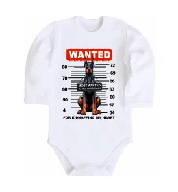 Дитячий бодік Doberman wanted Білий фото