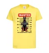 Дитяча футболка Doberman wanted Лимонний фото