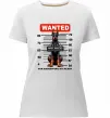 Жіноча преміум футболка Doberman wanted Білий фото