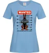 Женская футболка Doberman wanted Голубой фото