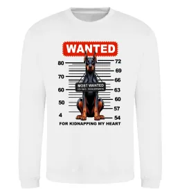 Свитшот Doberman wanted Белый фото