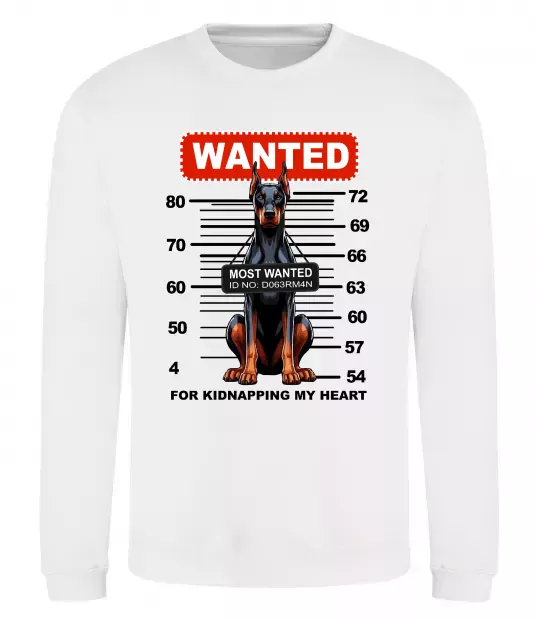 Свитшот Doberman wanted Белый фото