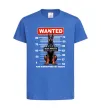 Дитяча футболка Doberman wanted Яскраво-синій фото
