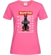 Женская футболка Doberman wanted Ярко-розовый фото