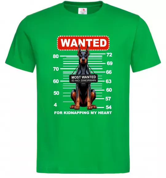 Чоловіча футболка Doberman wanted Зелений фото