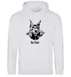 Чоловіча толстовка (худі) No fear doberman Сірий меланж фото