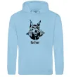 Чоловіча толстовка (худі) No fear doberman Блакитний фото