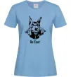 Жіноча футболка No fear doberman Блакитний фото