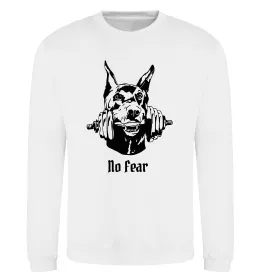 Свитшот No fear doberman Белый фото