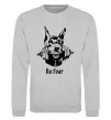 Свитшот No fear doberman Серый меланж фото