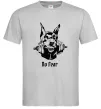 Чоловіча футболка No fear doberman Сірий фото