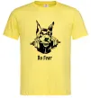 Чоловіча футболка No fear doberman Лимонний фото