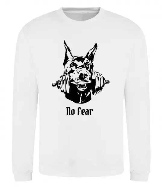 Світшот No fear doberman Білий фото